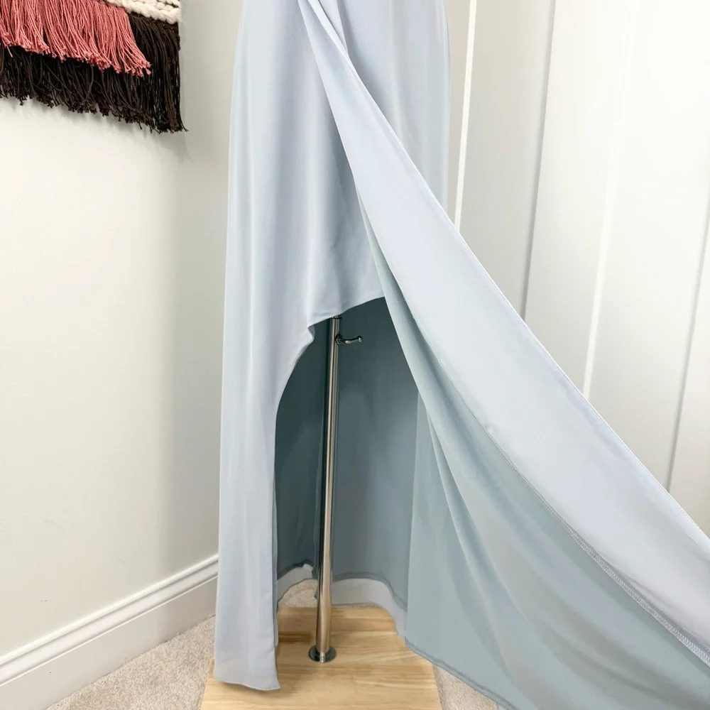 Show Me Your Mumu One-Shoulder Maxi Dress in Light Blue - Picture 7 of 10